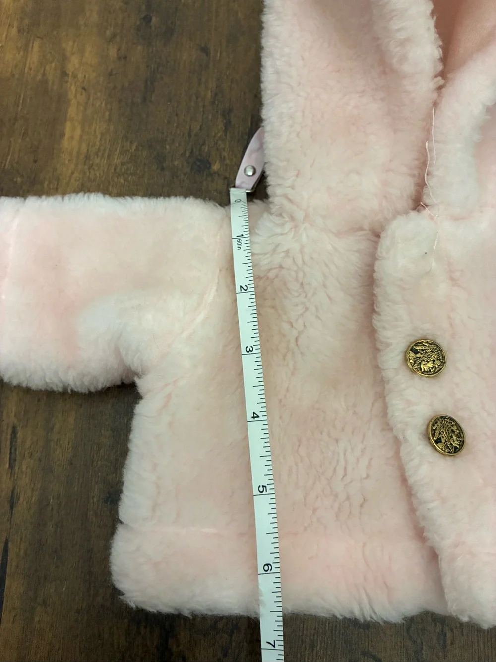 Vintage Faux Fur Hooded Doll Coat for a Larger Doll